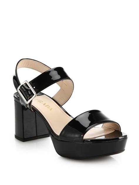 prada all leather sandals|prada women's high heeled sandals.